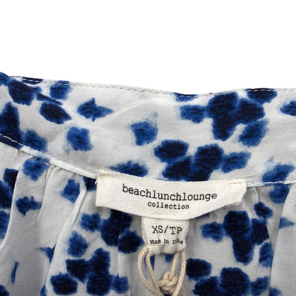 Beachlunchlounge Collection Women's Blue White Floral Tie Dye Midi Dress XS NWT - Picture 3 of 6
